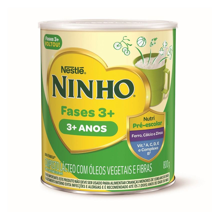 Ninho Composto Lácteo Infantil Fases 3+ 800g