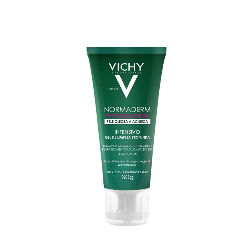 Normaderm Gel de Limpeza Facial Vichy Phytosolution Pele Oleosa a Acneica 60g