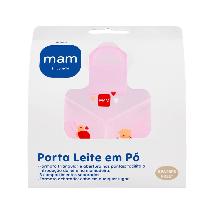 MAM Porta Leite em Pó Girls Milk Powder Box Rosa 1 Unidade