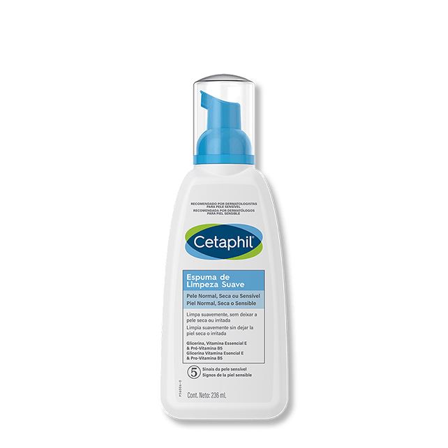 Cetaphil Espuma de Limpeza Facial Suave Pele Sensível 236ml