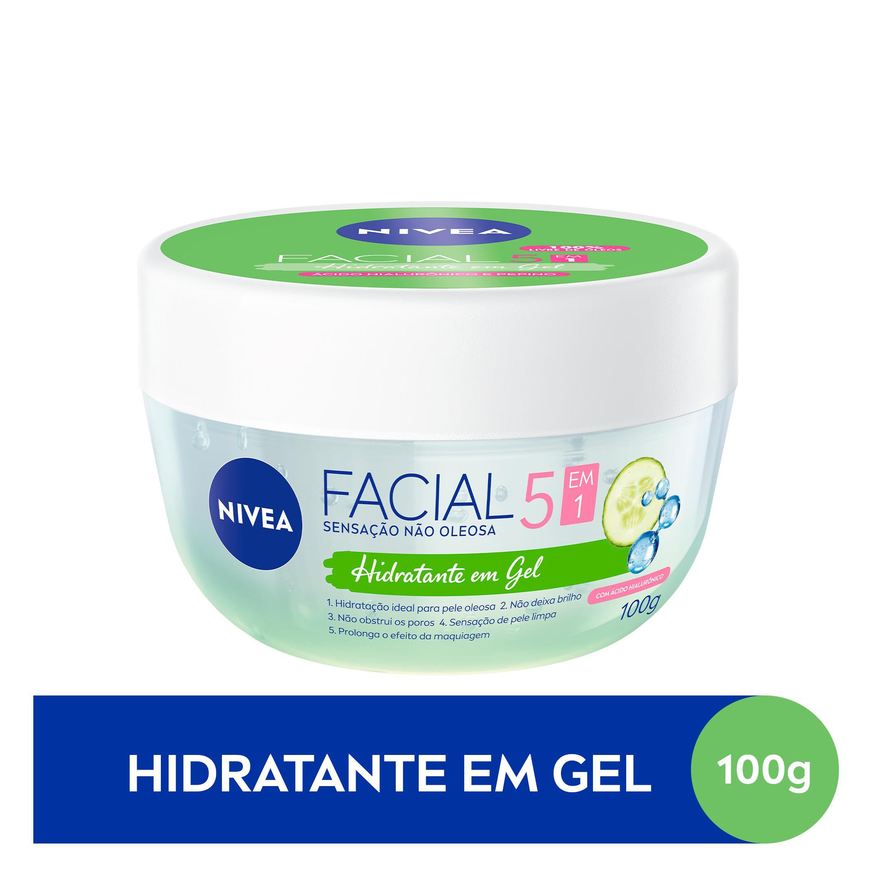 Nivea Hidratante Facial Ácido Hialurônico e Pepino Gel 100ml