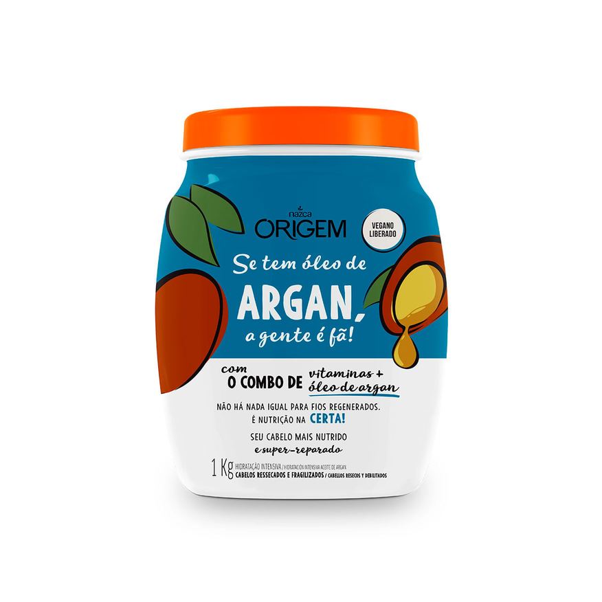 Origem Creme de Tratamento Capilar Se tem Óleo de Argan a Gente é Fã Vegano 1kg