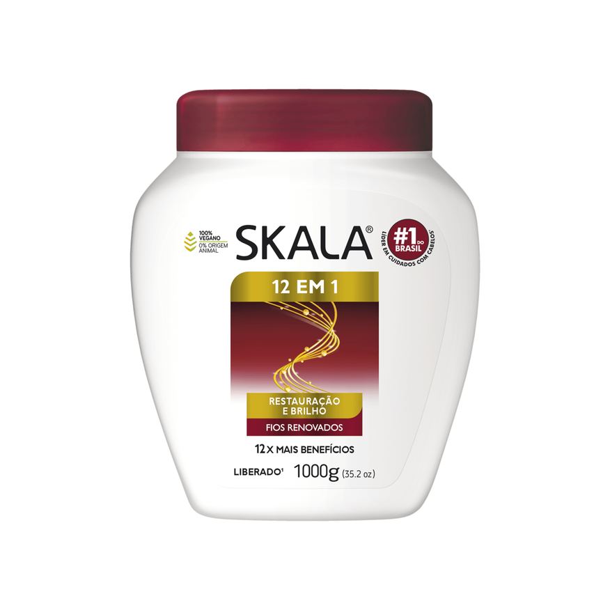 Skala Creme de Tratamento Capilar 12 em 1 Restauração e Brilho 1kg