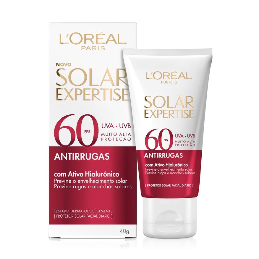 Loreal Paris Protetor Solar Facial Solar Expertise Antirrugas FPS60 40g