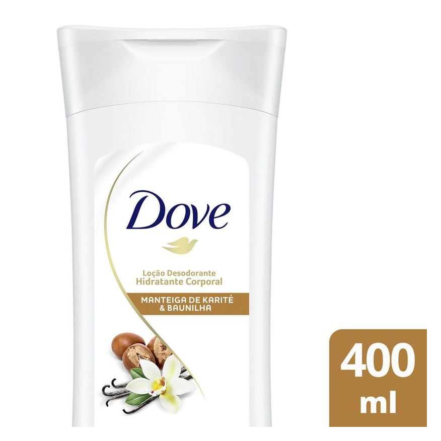 Dove Loção Corporal Nutrição Intensiva com Manteiga de Karité e Baunilha 400ml