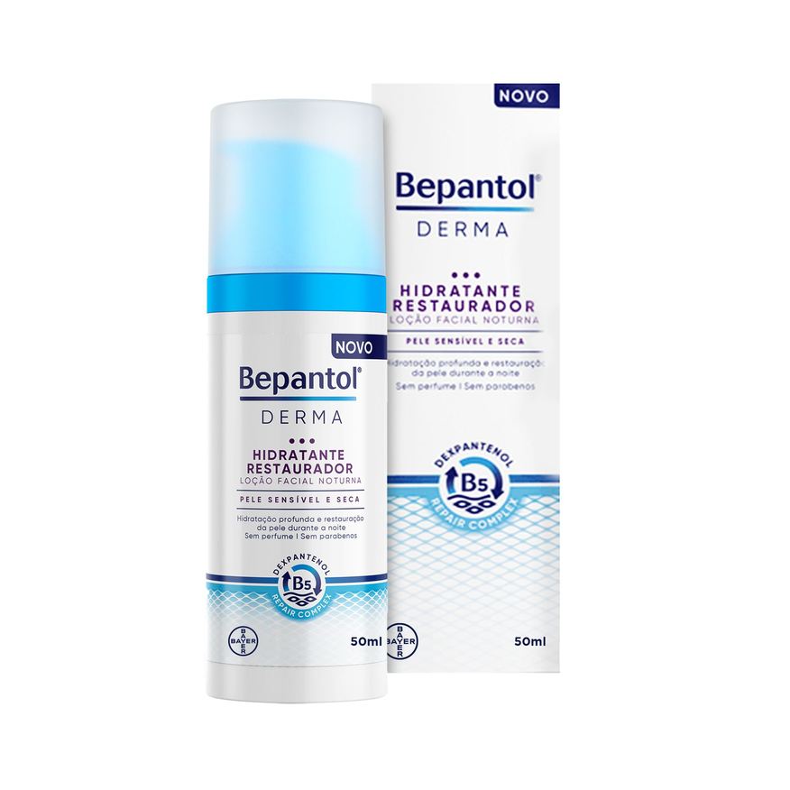 Bepantol Loção Facial Derma Hidratante Restaurador Noturna 50ml