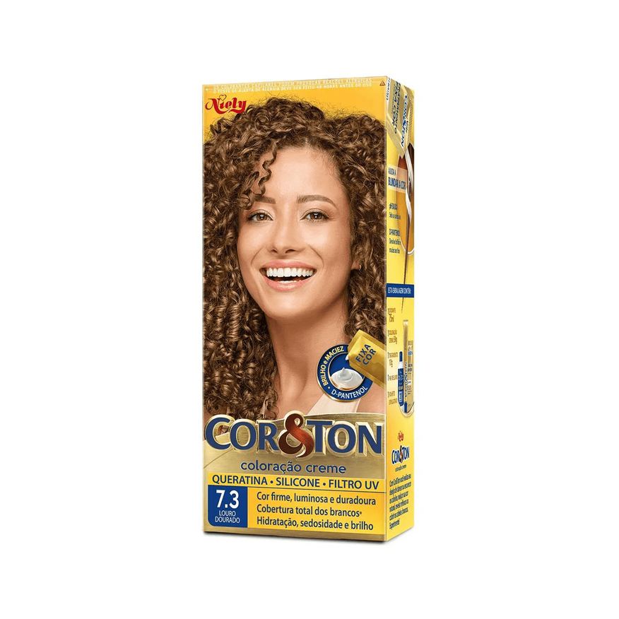 Cor&Ton Coloração Niely Louro Dourado 7.3