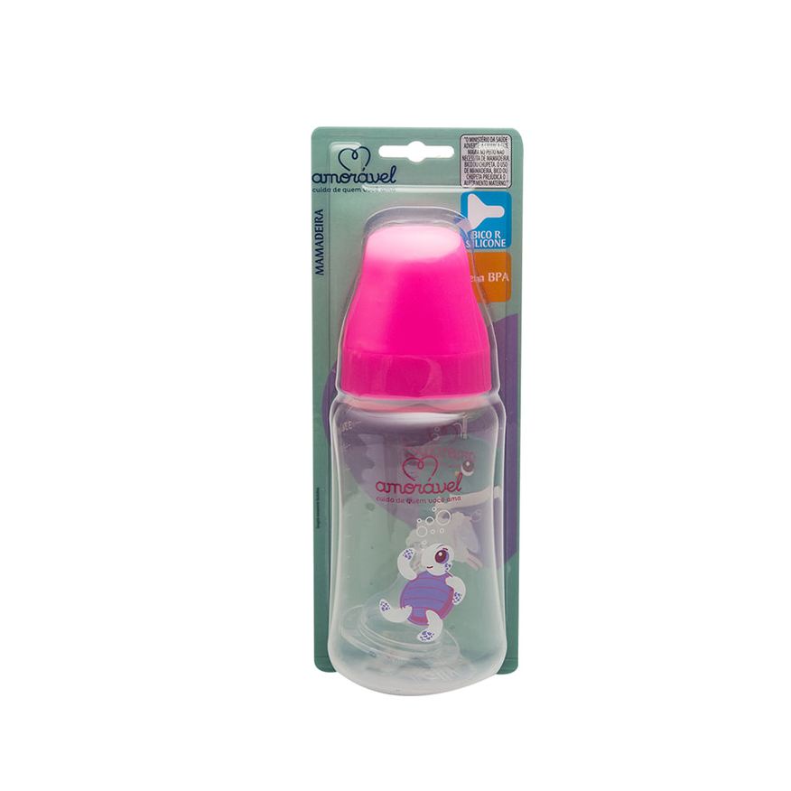 Amoravel Mamadeira Amorável Big Zoo Silicone Feminina 330ml