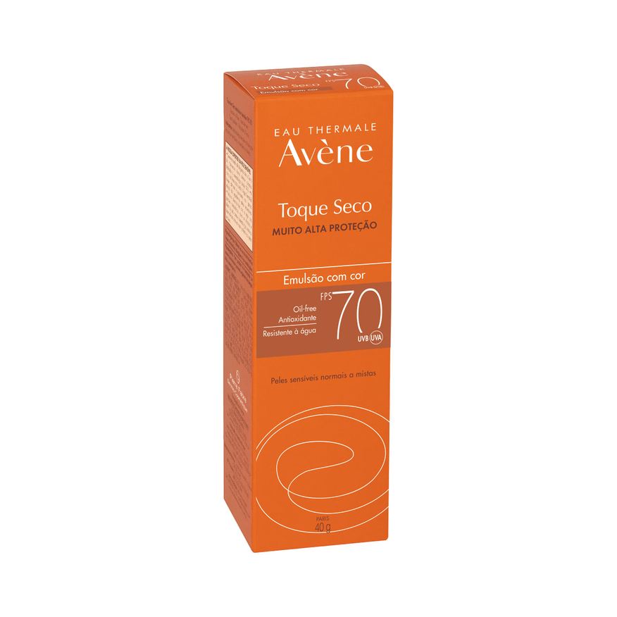Avene Protetor Solar Facial Avène Toque Seco FPS70 Emulsão Cor Universal 40g