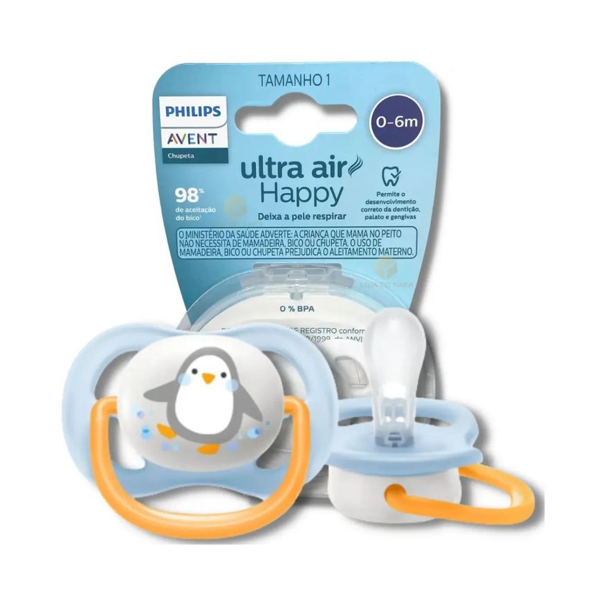 Philips Avent Chupeta Ultra Air de 0 a 6 meses Silicone Azul 1 Unidade