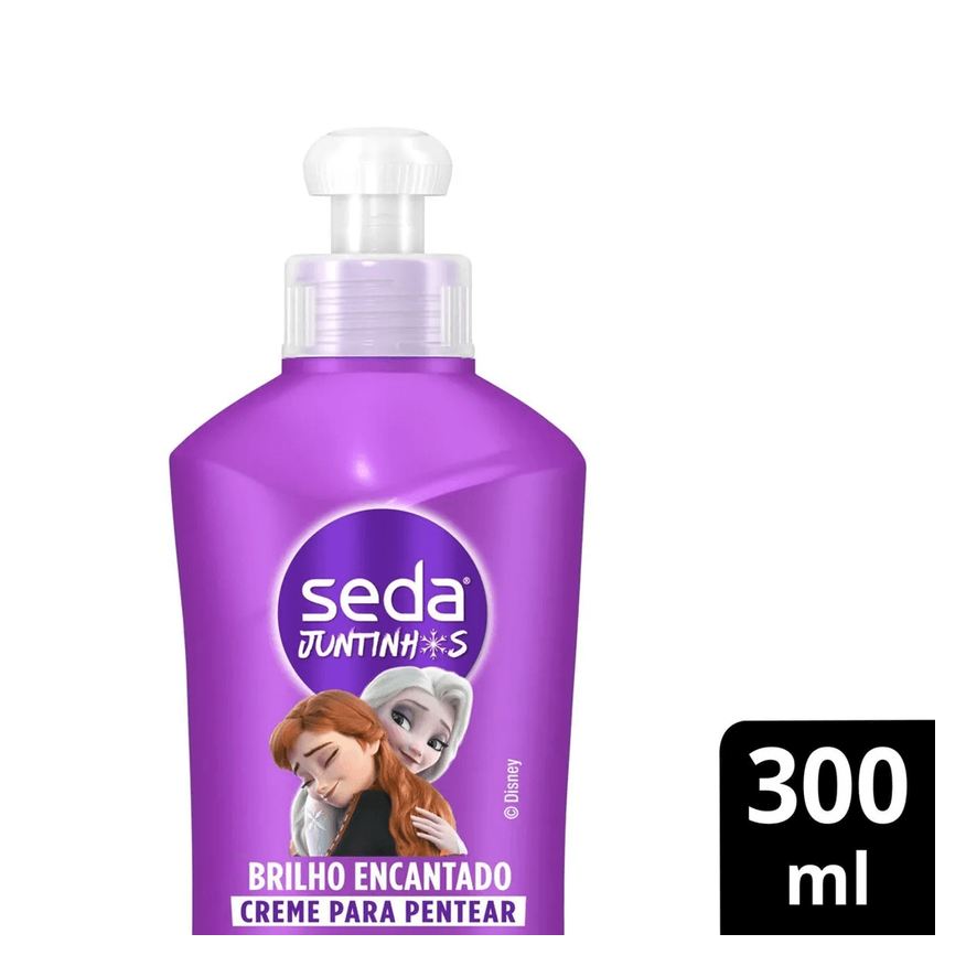 Seda Creme para Pentear Infantil Juntinhos Frozen Brilho Encantado 300ml