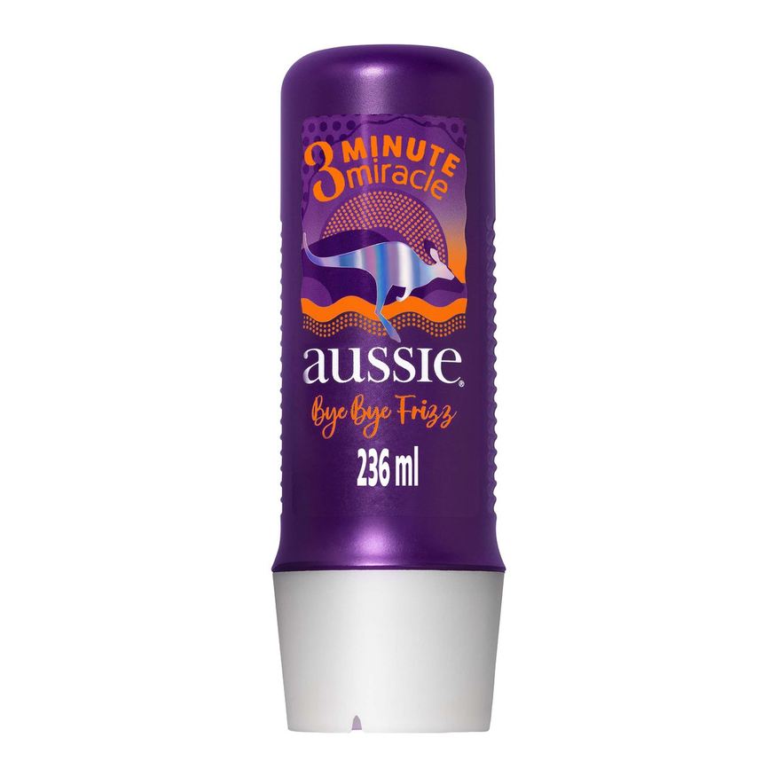 Aussie Creme de Tratamento Capilar 3 Minute Miracle Bye Bye Frizz Maciez e Brilho 236ml