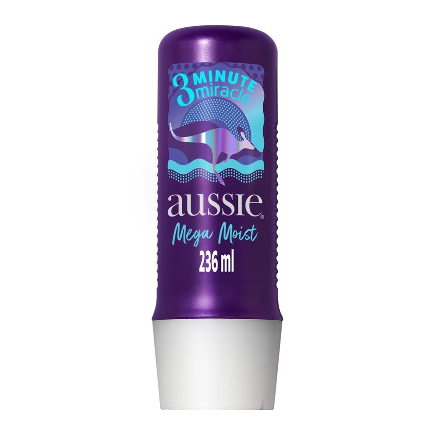 Aussie Creme de Tratamento Capilar 3 Minute Miracle Mega Moist Hidratação Intensa 236ml