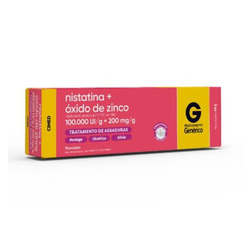 Nistatina + Oxido De Zinco Nistatina + Óxido de Zinco Pomada para Assadura 60g Genérico Cimed