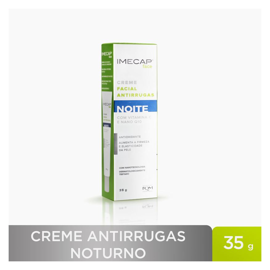 Imecap Creme Facial Face Noite Antirrugas Clareador com Ácido Hialurônico e Q10 35g