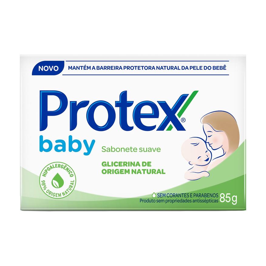 Protex Sabonete Em Barra Para Bebê Baby Glicerina Natural 85g