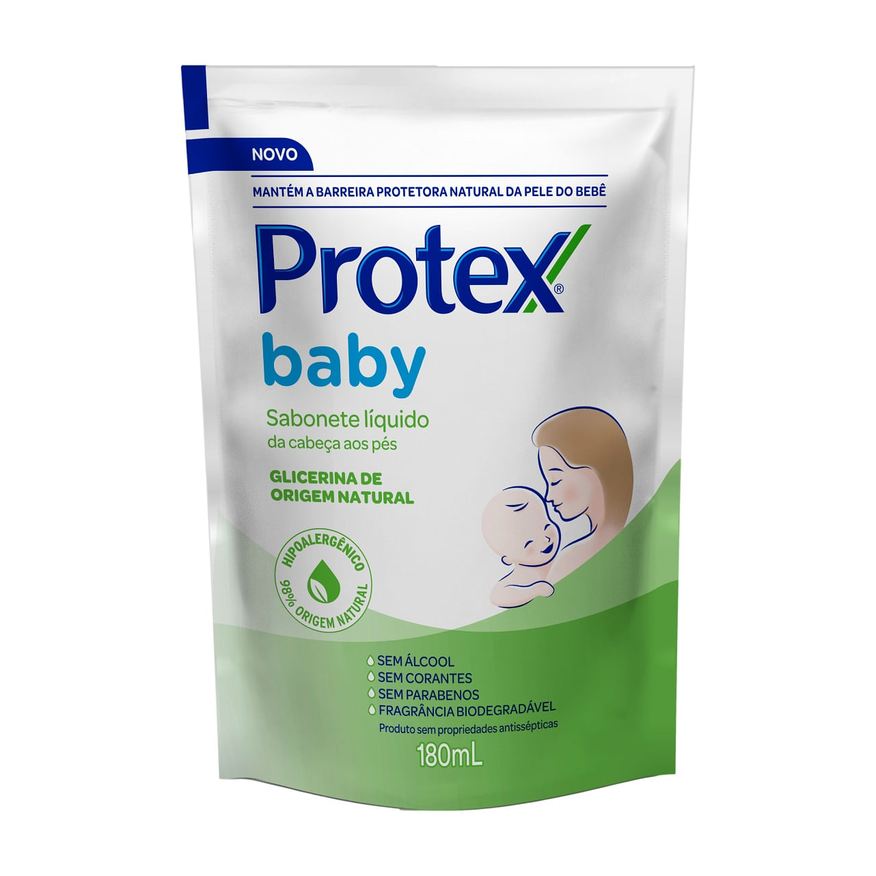 Protex Sabonete Líquido Infantil Baby Glicerina Refil 180ml