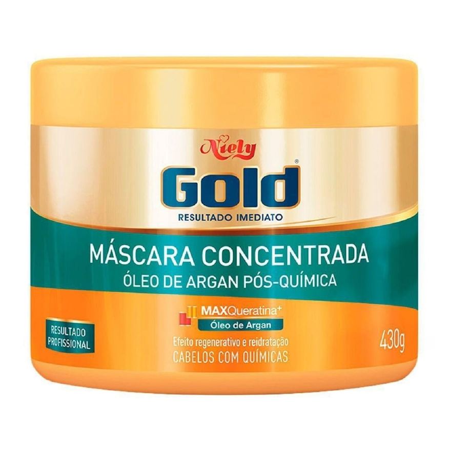 Niely Gold Máscara Capilar Pós-Química Óleo de Argan 430g