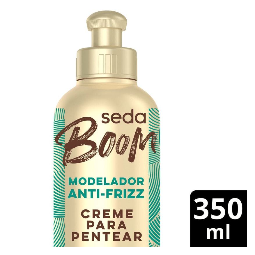 Seda Creme de Pentear Boom Solte Seu Crespo Modelador Anti Frizz 350ml