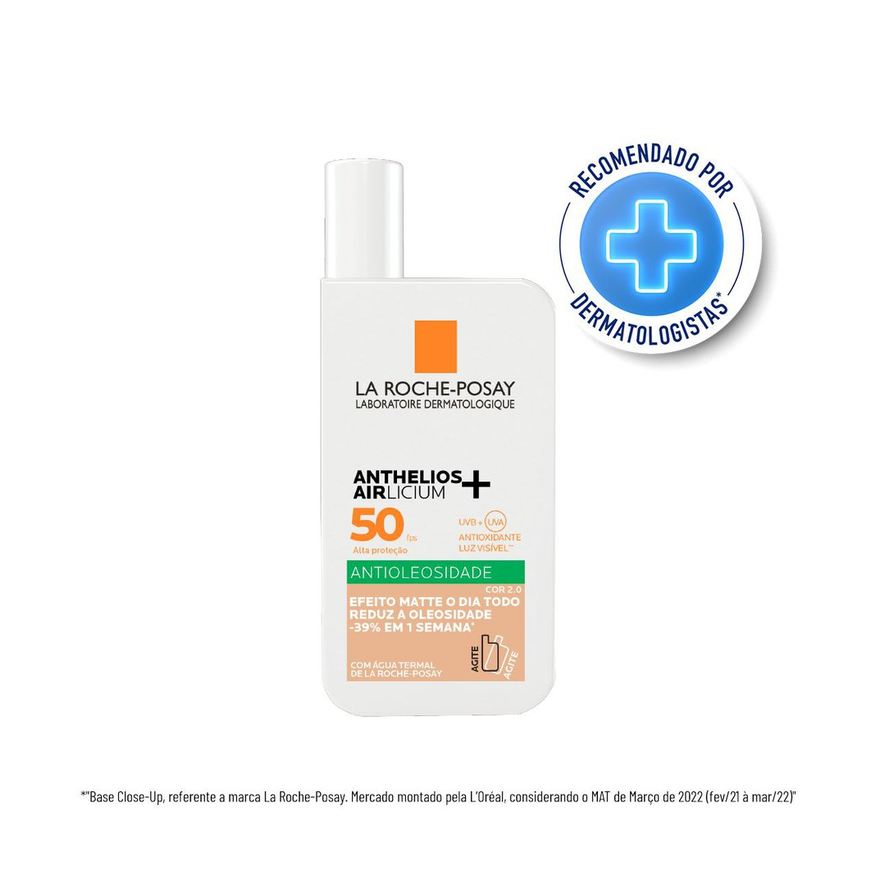 Anthelios Protetor Solar Facial La Roche-Posay Airlicium+ FPS50 Cor 2.0 40ml