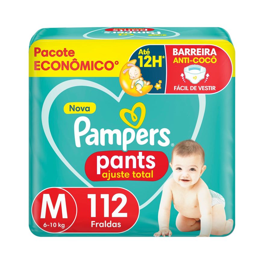 Pampers Fralda Pants Ajuste Total M 112 Unidades