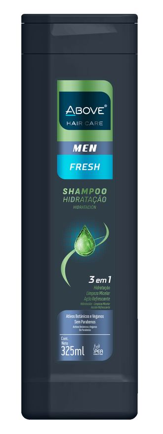 Above Shampoo Men Hair Care Fresh 3 em 1 325ml