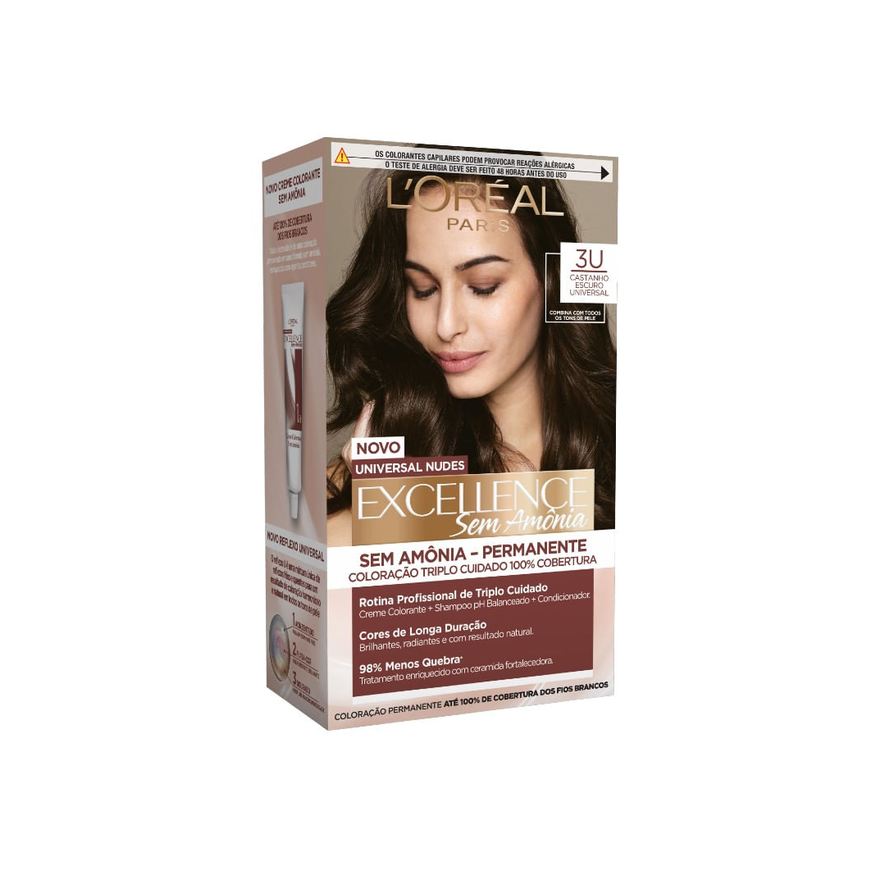Imedia Tinta Loréal Excellence Castanho Escuro Universal Sem Amônia 3u