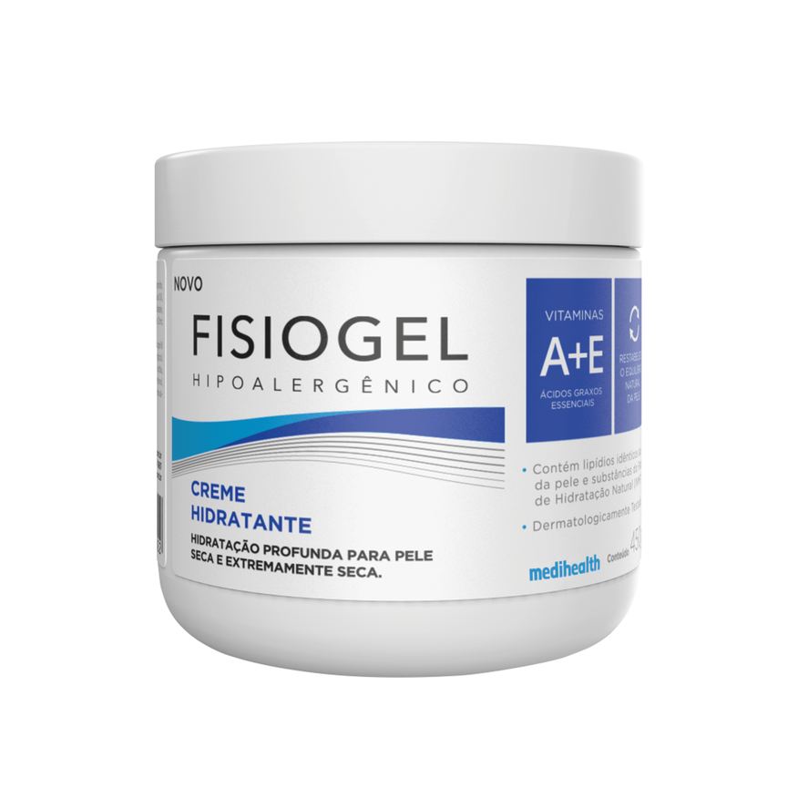Fisiogel Creme Corporal Hidratante Hipoalergênico Peles Secas e Extra Secas 450g