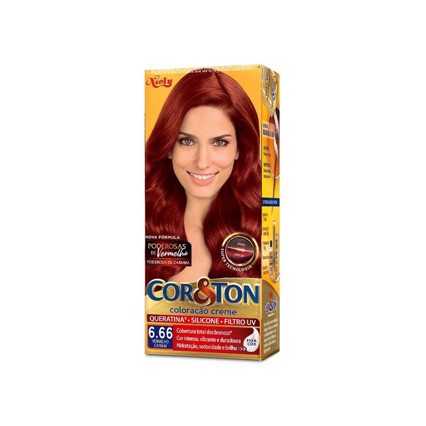 Cor&Ton Coloração Niely Louro Escuro Vermelho 6.66