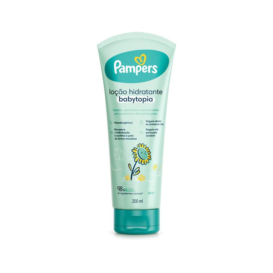 Pampers Loção Hidratante Infantil Babytopia Girassol 200ml