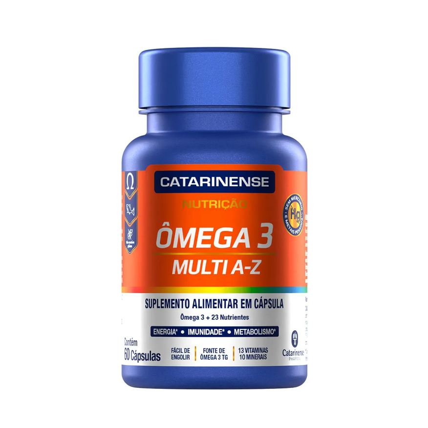 Ômega 3 Multi A-Z Catarinense Nutrição 60 Cápsulas