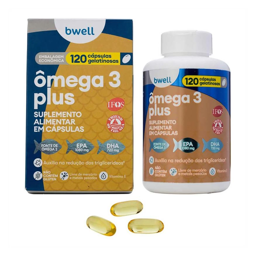 Ômega 3 Plus bwell 120 Cápsulas