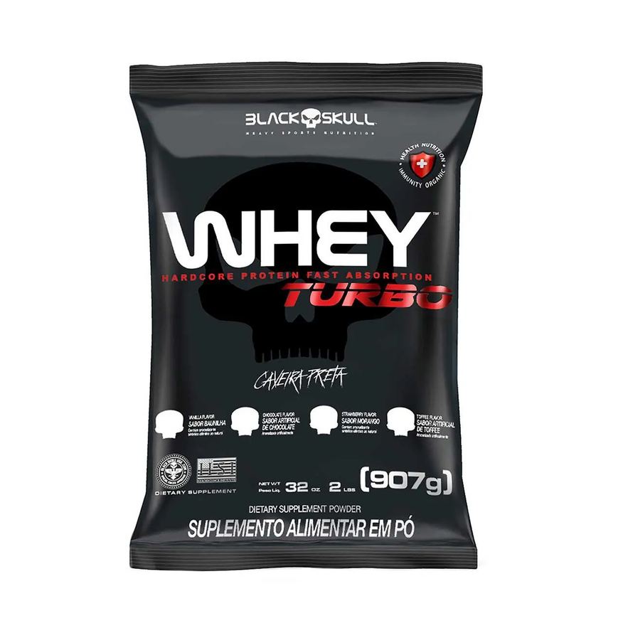 Black Skull Refil Whey Turbo Chocolate 907g