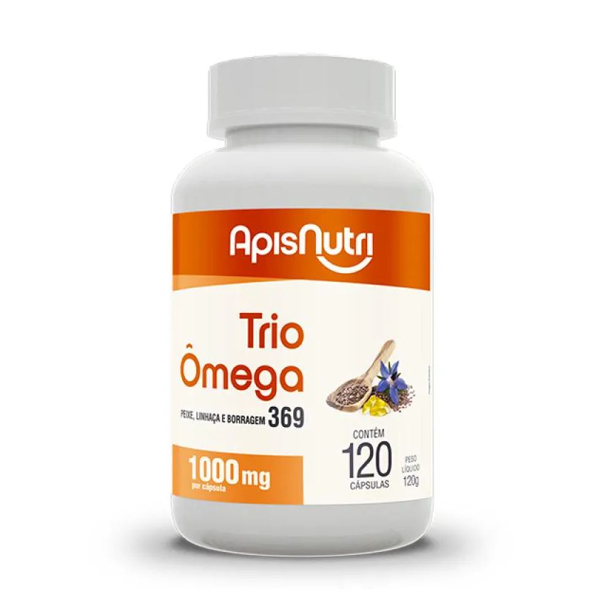 Ômega Trio 3, 6, 9 1000mg 120 Cápsulas – Apisnutri