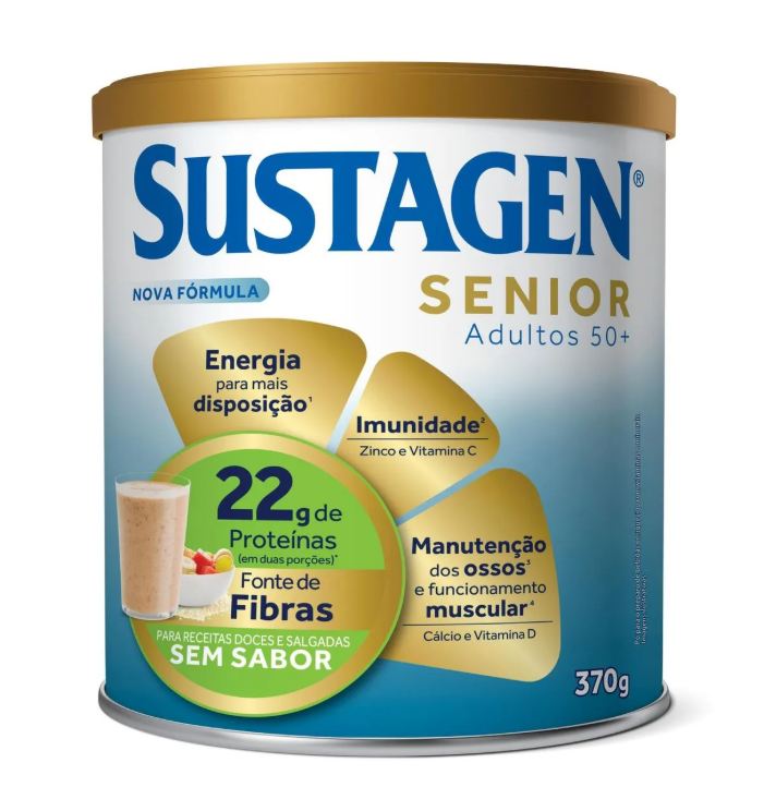 Sustagen Suplemento Alimentar Senior 50+ Sem Sabor 370g