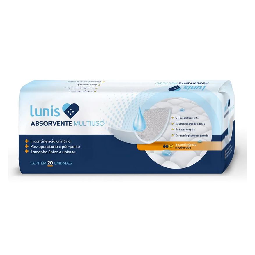 Multiuso Absorvente Lunis Com 20 Unidades