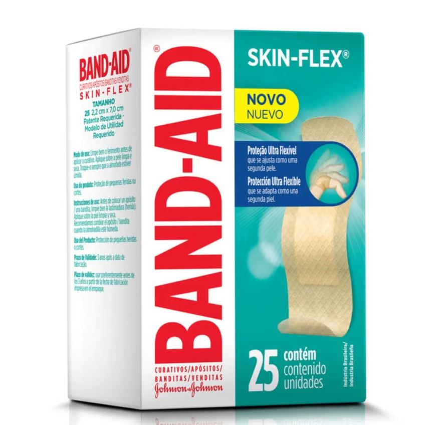 Band-aid Curativo Com 25 Adesivos Skin Flex