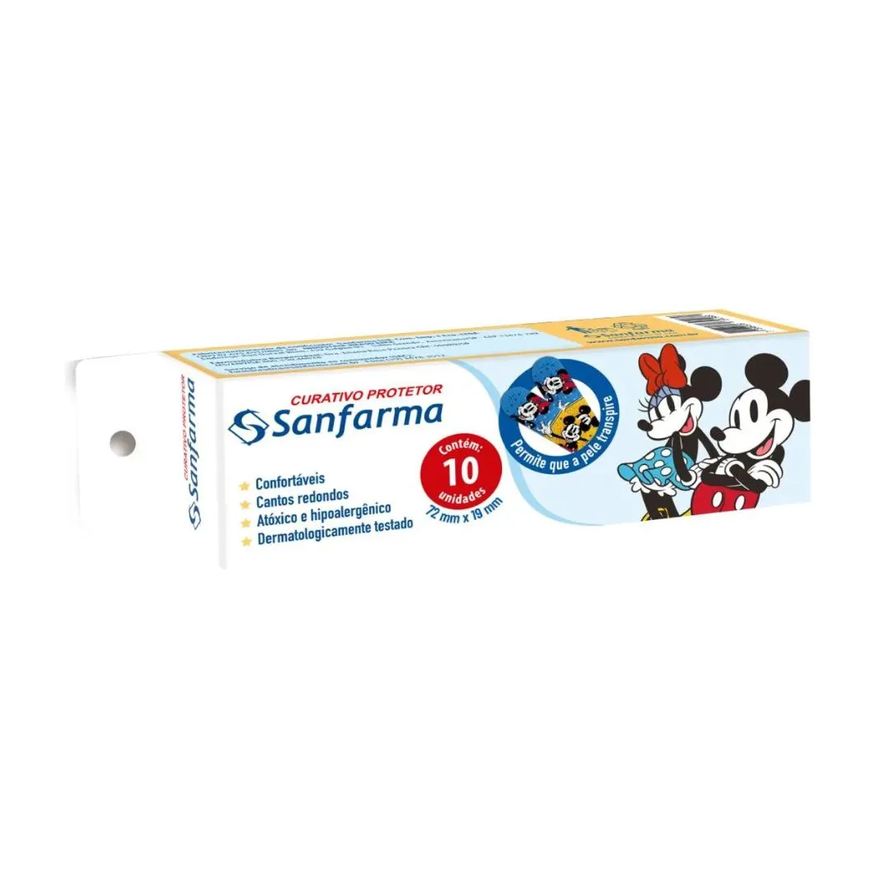 Sanfarma Curativo Mickey E Minnie 10 Unidades