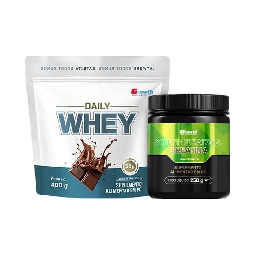 Daily Kit Whey 400g e Creatina Monohidratada 250g
