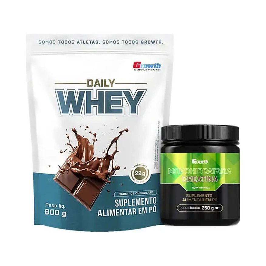 Daily Kit Whey 800g e Creatina Monohidratada 250g