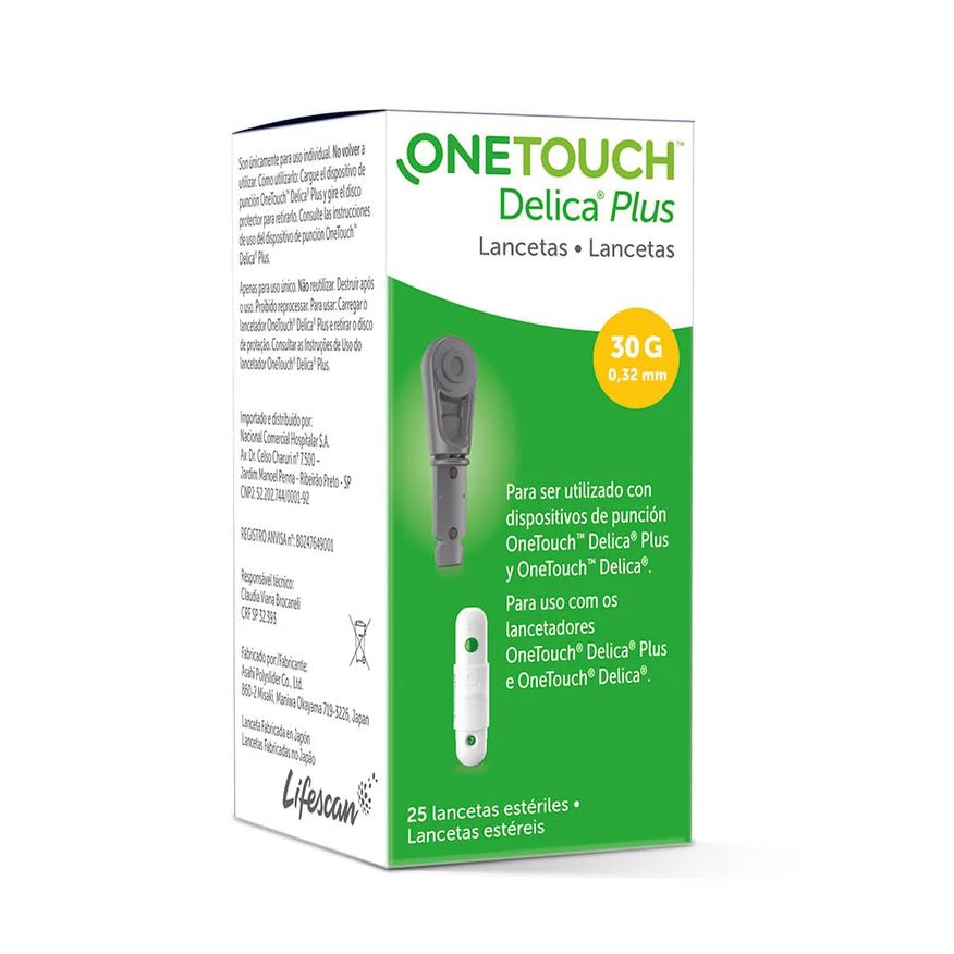 One Lancetas Touch Delica Plus Com 25
