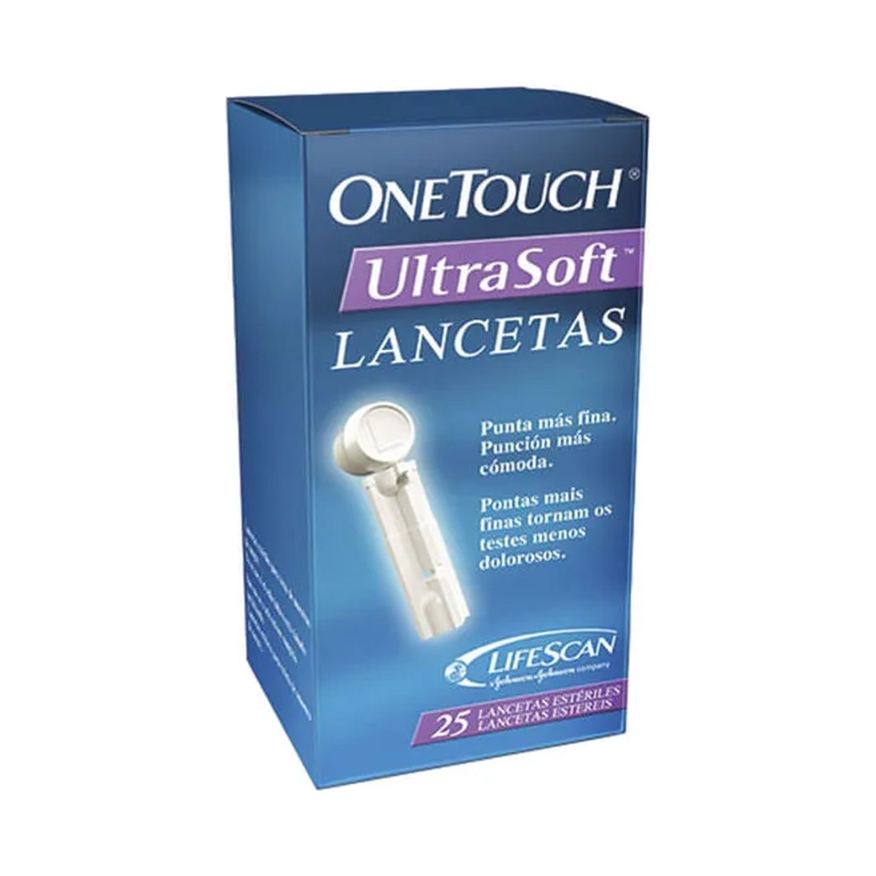 Onetouch Lancetas Ultrasoft Com 25 Unidades