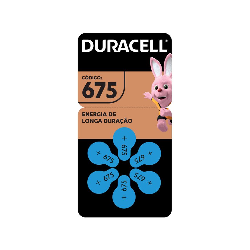 Auditiva Pilha Codigo 675 Duracell Com 6 Unidades