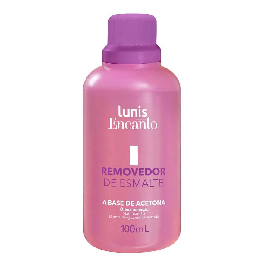 Esmalte Removedor Lunis Encanto 100ml Com Acetona