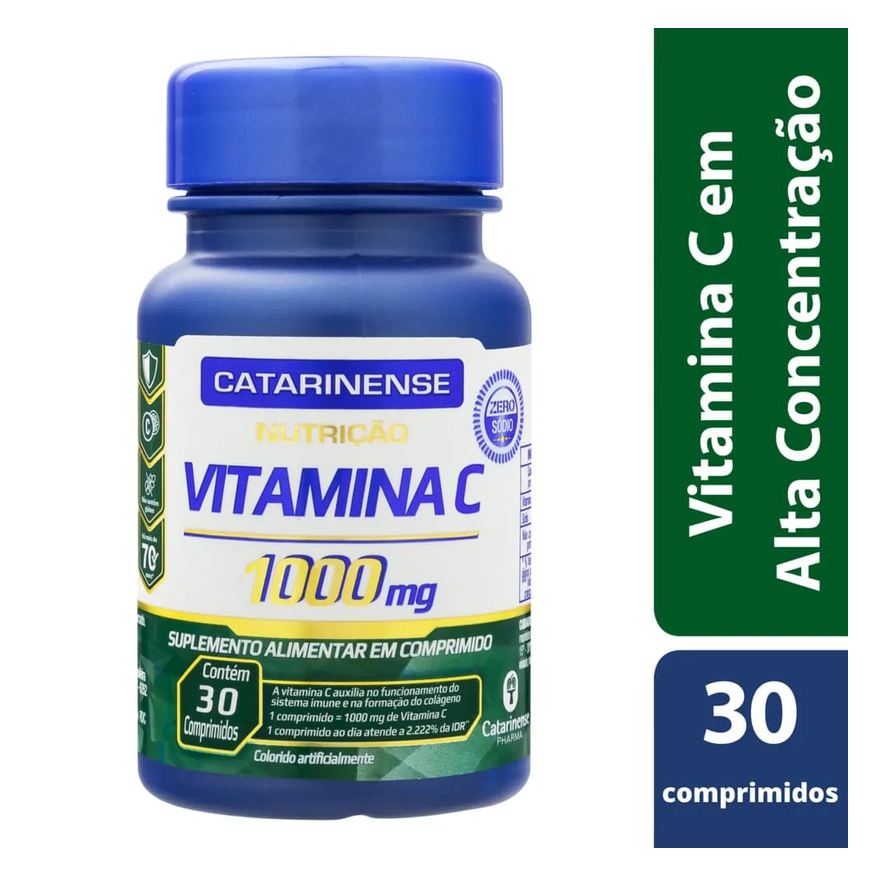 Vitamina C Catarinense Com 30 Comprimidos 1000mg