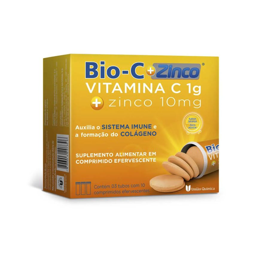 Vitamina C Efervescente + Zinco Bio-C 30 comprimidos