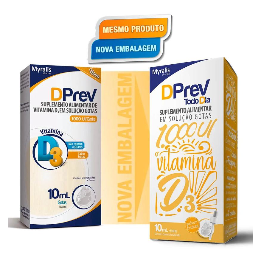 Vitamina D 1.000UI DPrev Todo Dia Frutas Gotas 10ml