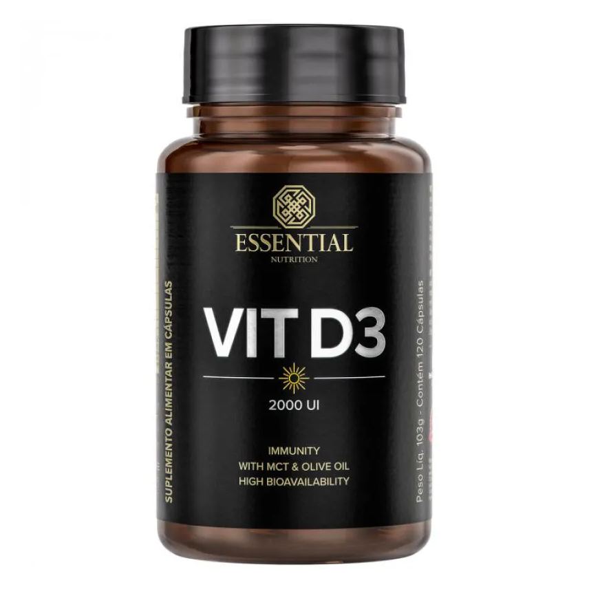 D3 Vitamina 2000 Ui (120 Cápsulas) – Essential Nutrition