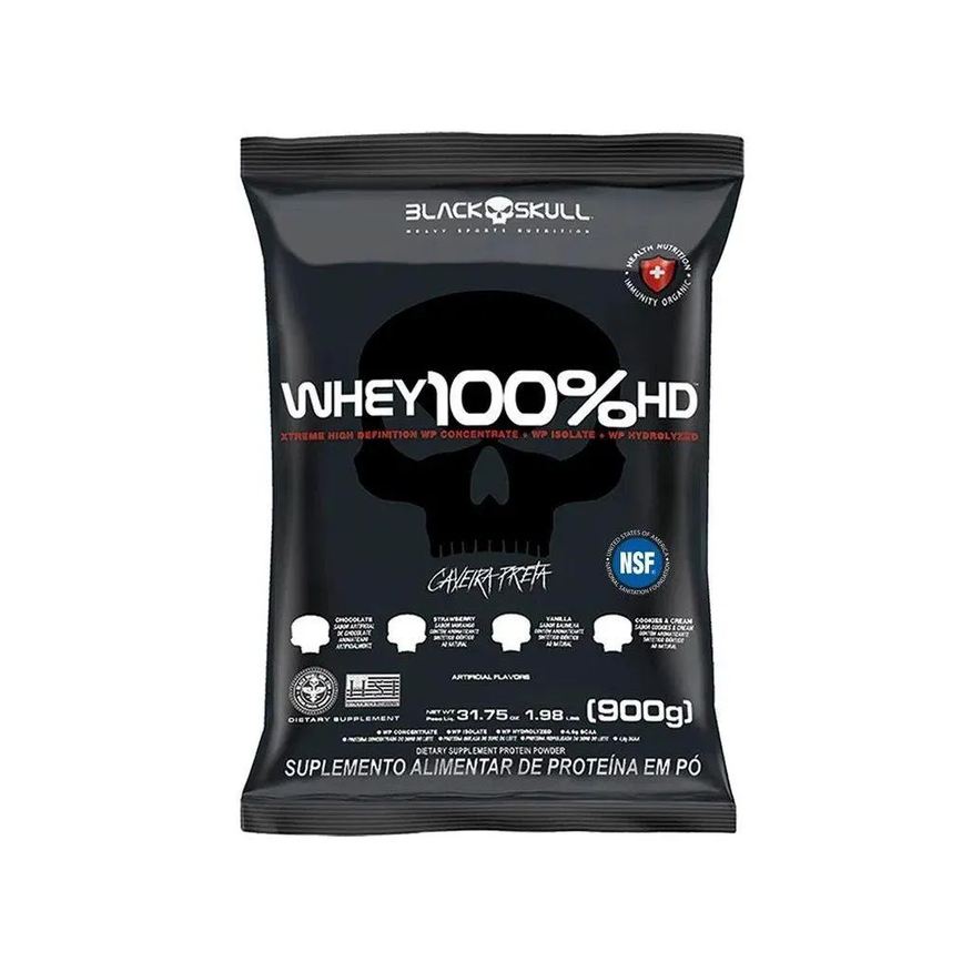 100% Whey Hd Refil (900g) – Sabor: Chocolate