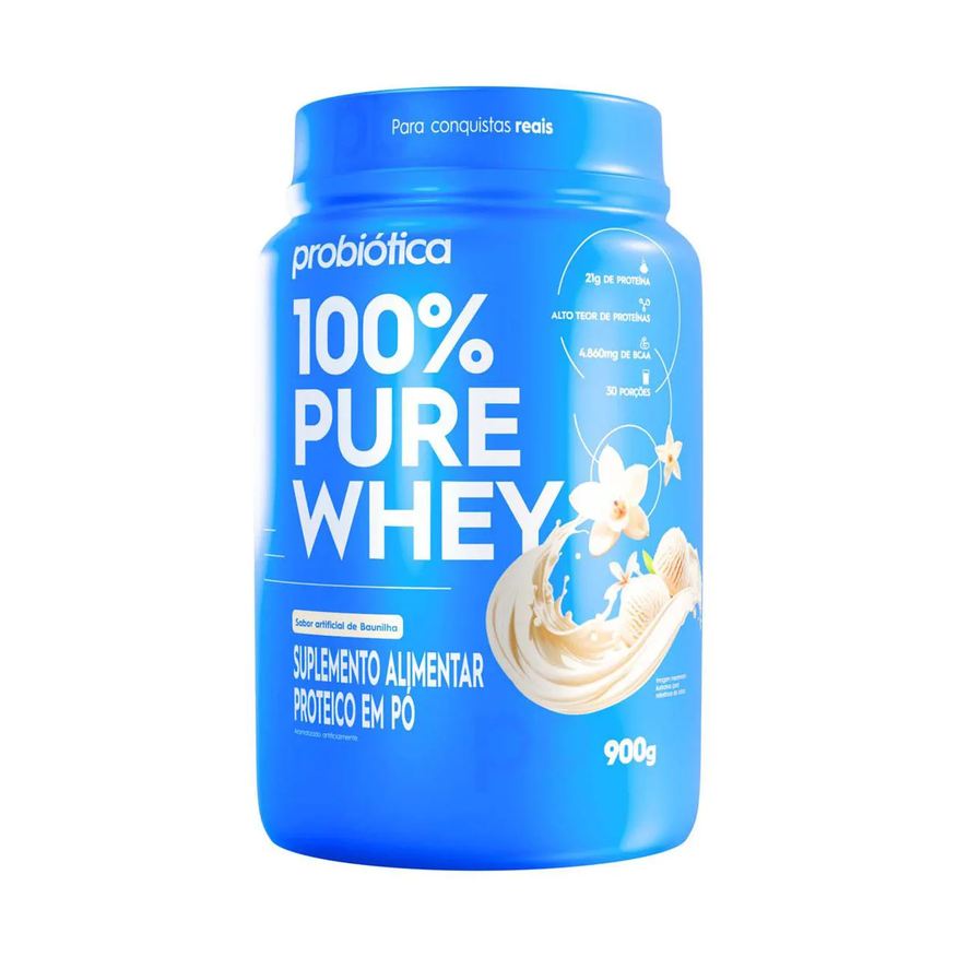Probiotica Whey Protein 100% Pure Whey Baunilha 900g